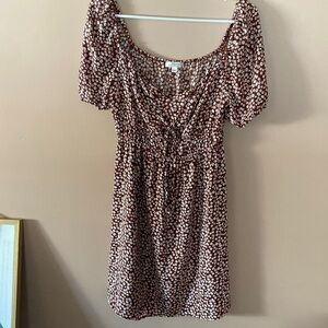 Nine Britton burgundy Floral Mini Dress